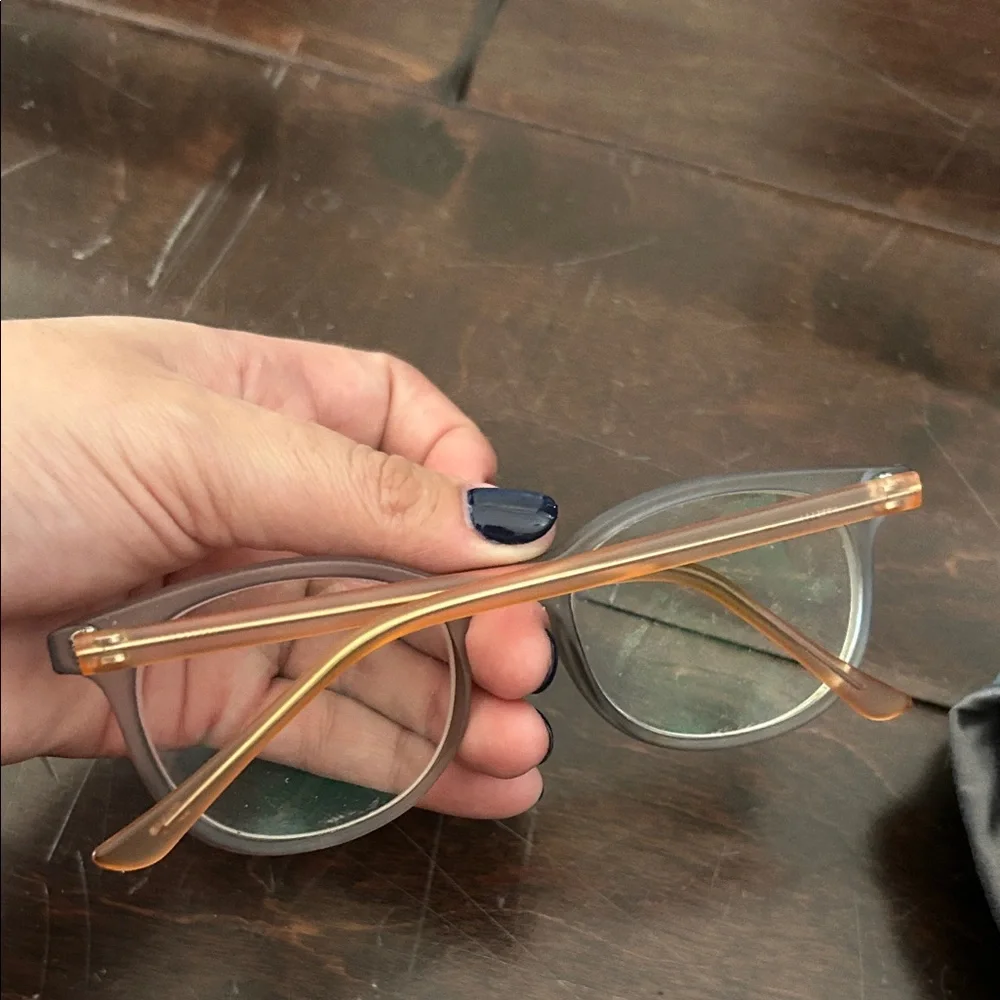 Zenni Gray Glasses with Case - Picture 3 of 6